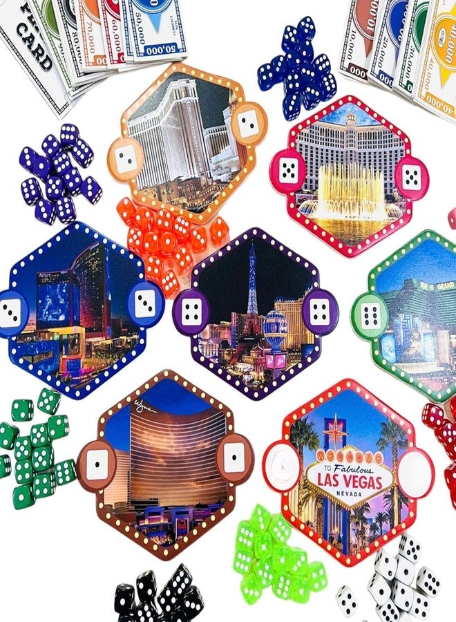 Tickles Vegas Dice Strategy Bidding & Casino Theme Board Game for Family & Friends Adults Party Fun (Ages: 14+ Years, Players: 4-10) - Image 3