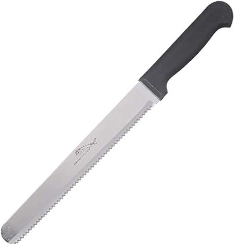 one year warranty_Stainless Bread Knife With Plastic Handle, 8 Inch - Black