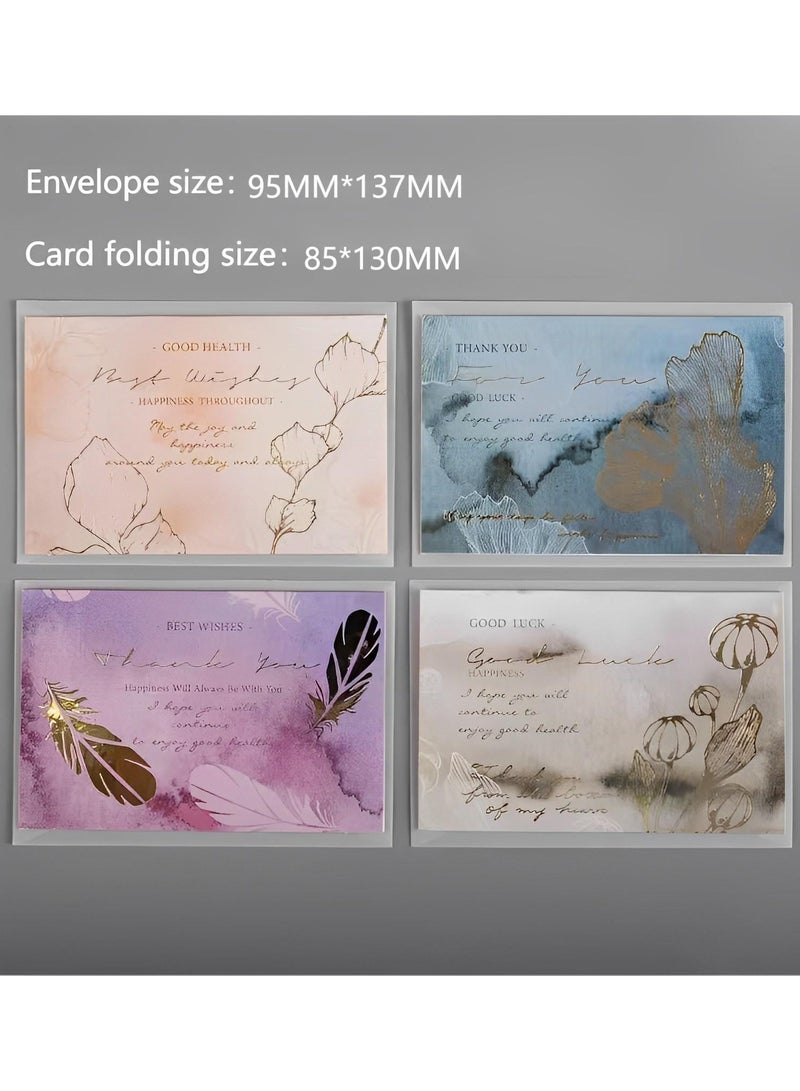 BenQuand Gold Foil  Watercolor Greeting Cards With  Translucent Paper Envelopes  ,For Living Part of Our Days,Best Wishes, Be Yourself, Greeting Cards For Girlfriends, Parents, Relatives, Rlassmates, Teachers - Image 3