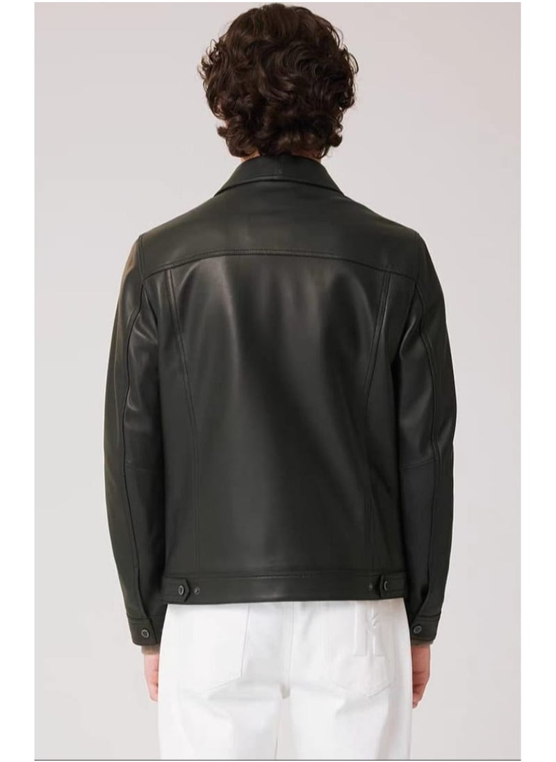 Generic Top leather (C31) Lambskin Leather Jacket Men 
- Premium Leather Café Racer Vintage Look Motorcycle Jacket Men  - Image 4