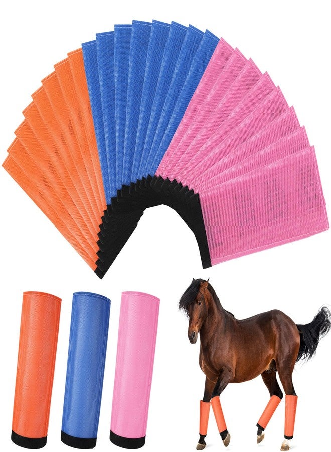 Bulyoou 24 Pcs Mesh Fly Boots for Horse Breathable Mesh Horse Boots Protective Leg Equestrian Equipment Loose Wraps Leggings for Preventing Flies and Mosquitoes Bites (S) - Image 1