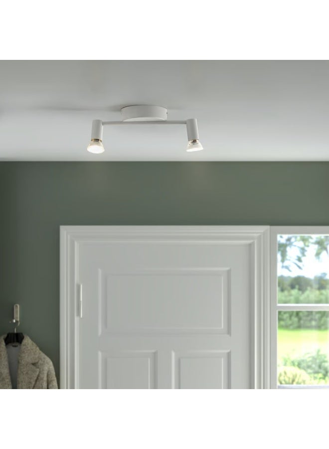 مصباح سقف مدبب بمصباحين، أبيض - Image 5