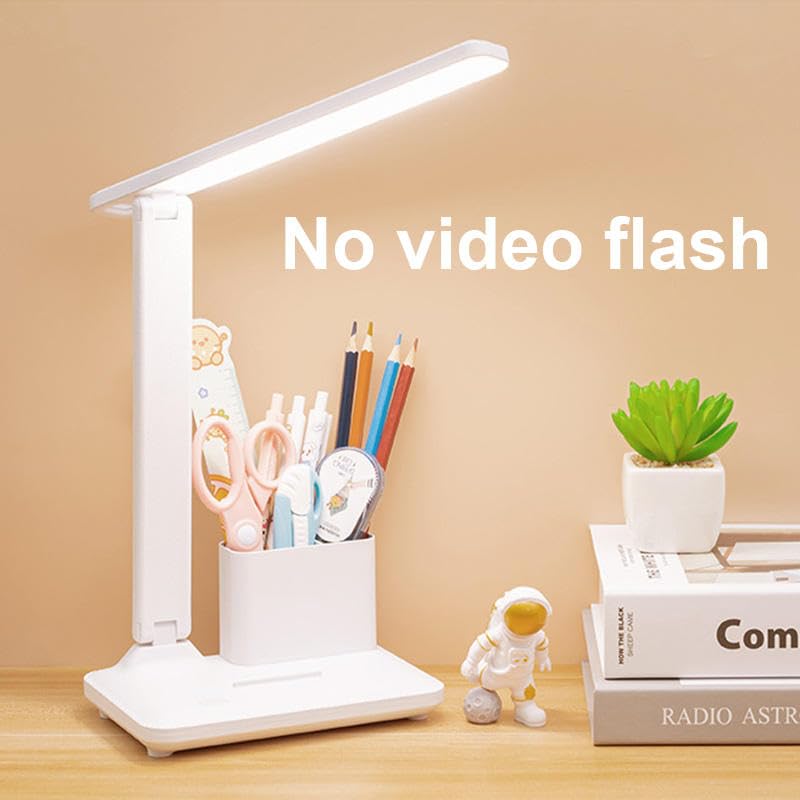 Niyanta Led Desk Lamp with Pen Holder Desk Lamp 3 Level Settings Color Temperature Adjustment Book Light Touch Control Led Table Lamp EyeCaring Reading Lamp for Bedroom Study Room Office Flate - Image 4