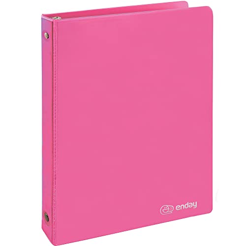 Enday ½ Inch 3 Ring Binder .5 inch Pink Clear View Cover with 2 Inside Pockets, Colored School Supplies Office and Home Binders – by Enday - Image 2