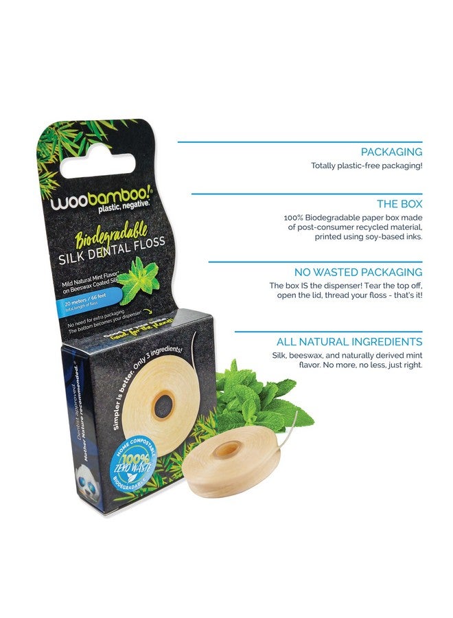 WooBamboo ! All Natural Silk Dental Floss Zero Waste 2Pack Bundle - Image 3
