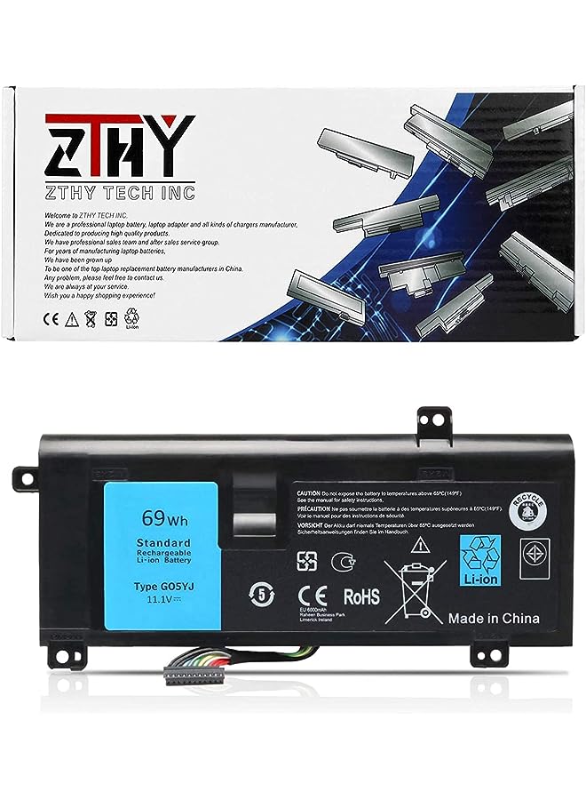 ZTHY G05Yj Laptop Battery Compatible With Dell Alien Ware A14 R4 14D-1528 Alw14D-5728 Alw14D-5528 Alw14D Y3Pn0 8X70T M14X 0G05Yj 69Wh 11.1V - Image 1