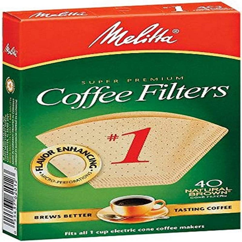 Melitta Melitta 6201221 40 Count Natural Brown Cone Coffee Filters Brown - Image 1