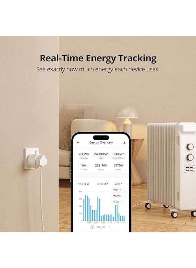 سونوف مقبس ذكي سونوف S60ZBTPG بتقنية زيغبي (يتطلب بوابة زيغبي) – تحكم عن بُعد، مراقبة استهلاك الطاقة، مؤقتات وجدولة تشغيل، حماية من زيادة الحمل، مكرر إشارة زيغبي، متوافق مع تطبيق إي-ويلينك - Image 2