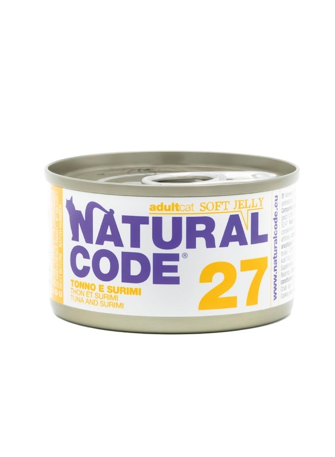 Natural Code 27 Cans Tuna & Surimi in Jelly for Cats 85g