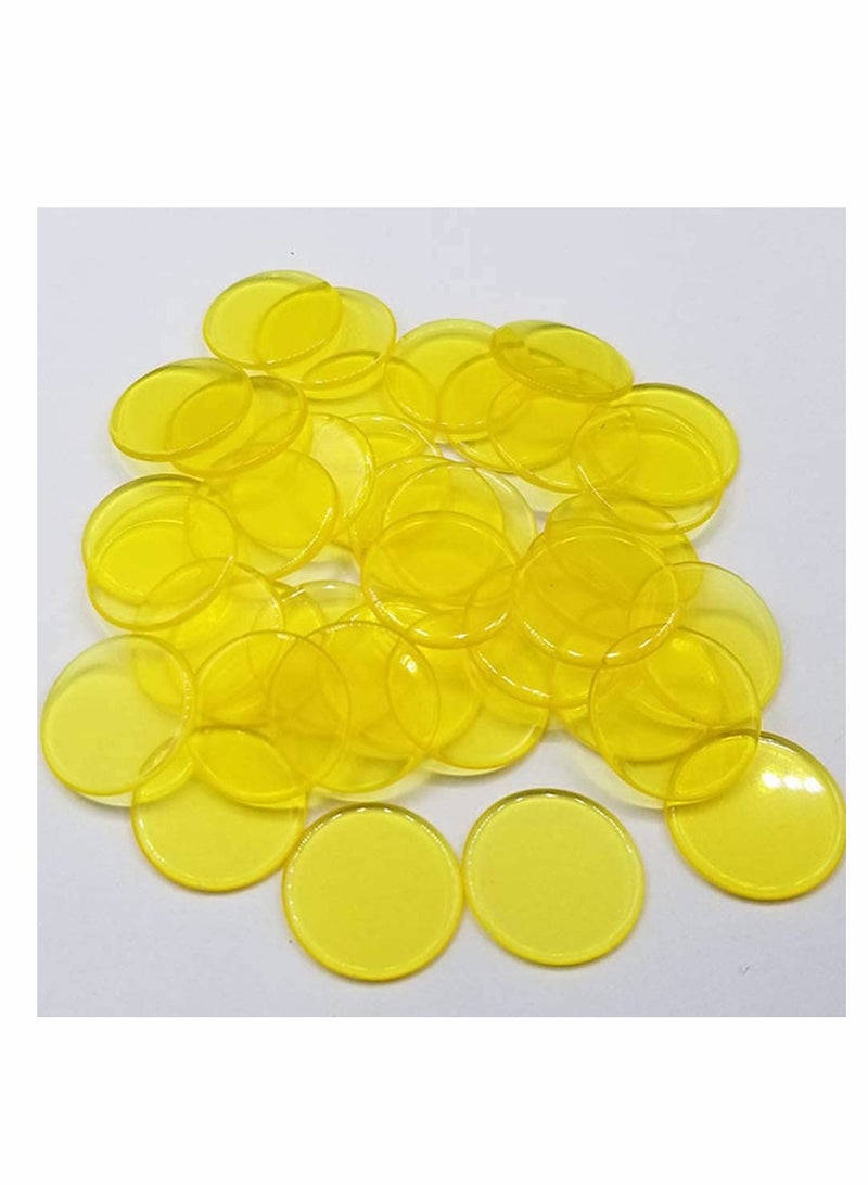 Multicolored Transparent Bingo Chips with Storage Bag 250 Plastic Counting Markers for Games - Image 4