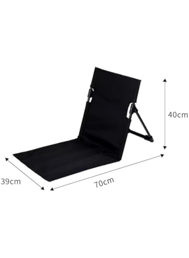 Starwell Outdoor Camping Ultra-light Comfortable Folding Chair Park Leisure Beach Chair Portable Single Lazy Chair Back Camping Chairs (Cream) - Image 2