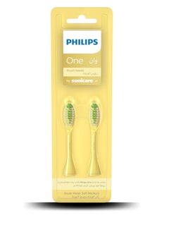 PHILIPS SONICARE Philips One by Sonicare, 2 Brush Heads, Mango Yellow, BH1022/02  - Image 1