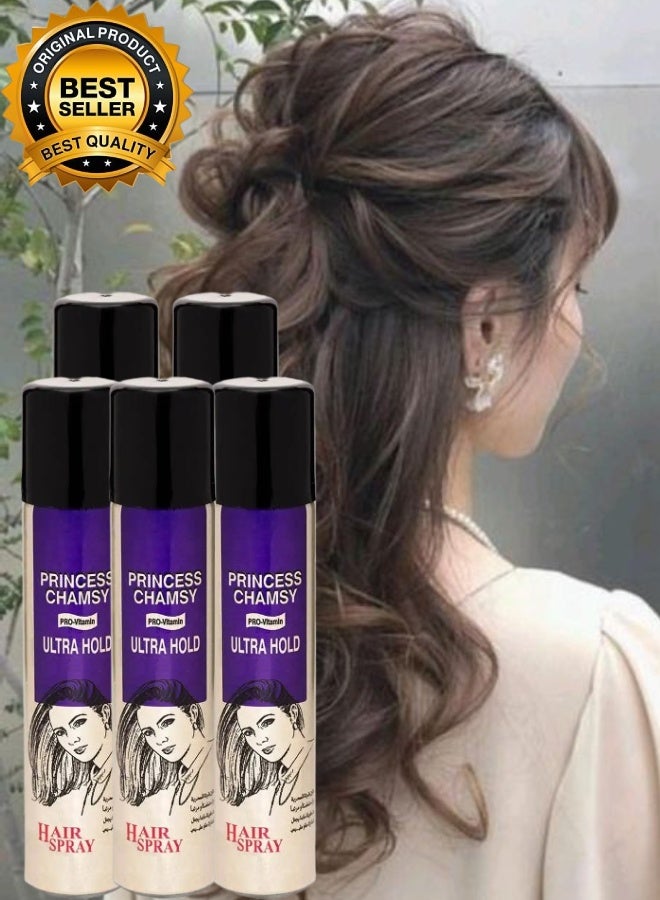 PRINCESS CHAMSY 5 Pieces Ultra Hold Hair Spray 300ML - Image 1