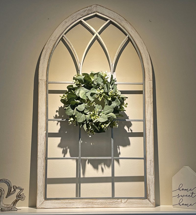 LSKYTOP 2 Pcs Green Eucalyptus Wreath Artificial Farmhouse Wreath for Door Wall Window Decor,11Inch/PC - Image 5