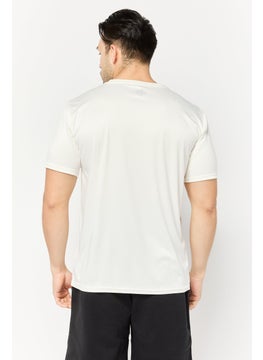 RBX Men Sportswear Fit Short Sleeve Training T Shirt, Off White  - Image 4
