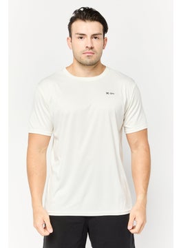 RBX Men Sportswear Fit Short Sleeve Training T Shirt, Off White  - Image 1