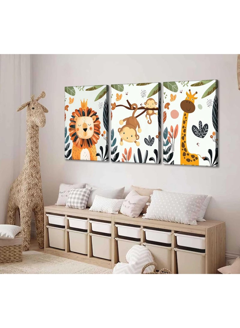 موان تابلوه حائط اطفال 3 قطع 30×40 سم لكل قطعة - سمك 30 مم - طباعة ديجيتال بطبقة UV - لاصق ذاتي سهل التركيب- خامات امنه - Image 5