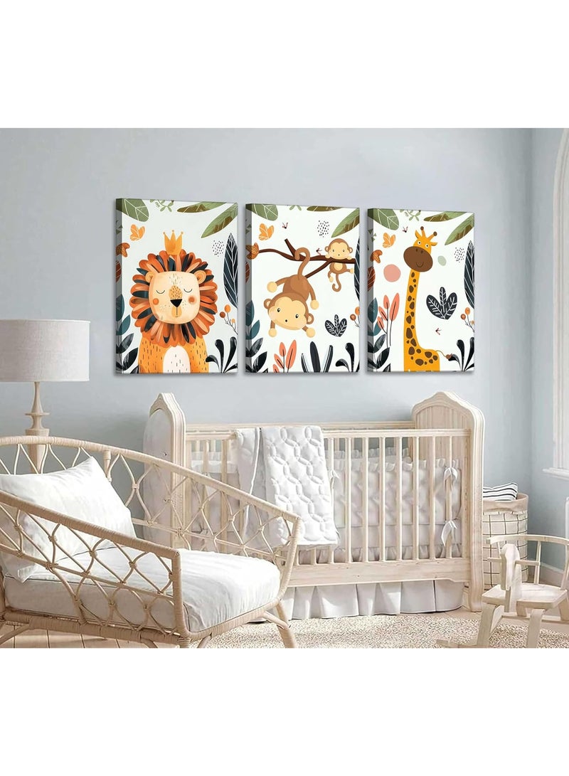 موان تابلوه حائط اطفال 3 قطع 30×40 سم لكل قطعة - سمك 30 مم - طباعة ديجيتال بطبقة UV - لاصق ذاتي سهل التركيب- خامات امنه - Image 4