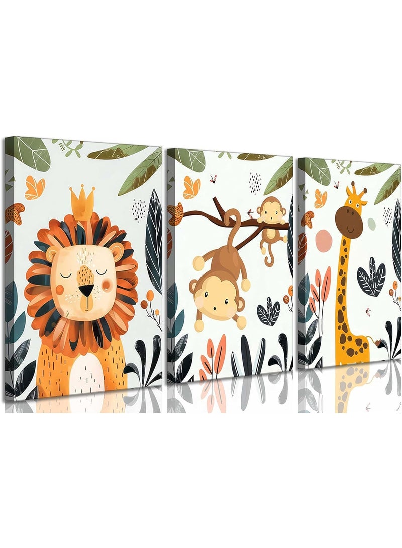 موان تابلوه حائط اطفال 3 قطع 30×40 سم لكل قطعة - سمك 30 مم - طباعة ديجيتال بطبقة UV - لاصق ذاتي سهل التركيب- خامات امنه - Image 1