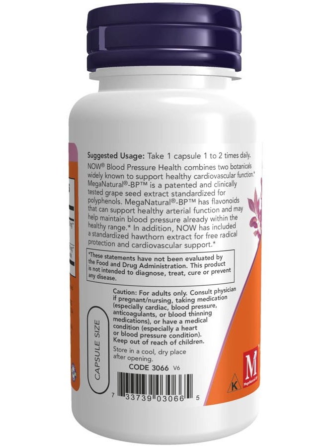 Now Foods Blood Pressure Health 90 Vcaps, 2 Pack - Image 3