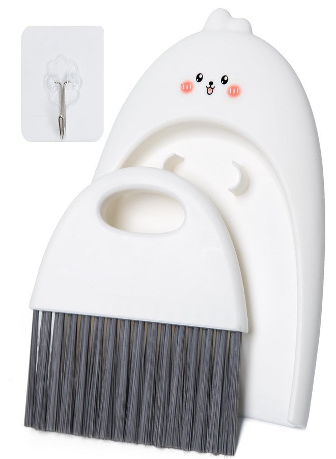 XXFLOWER Mini Dustpan and Brush Set, Small Handheld Dust Pan with Clean Broom for Home, Kitchen, Desktop, Sofa, Keyboard, Table and Pet Cages(Cute Animal) - Image 1