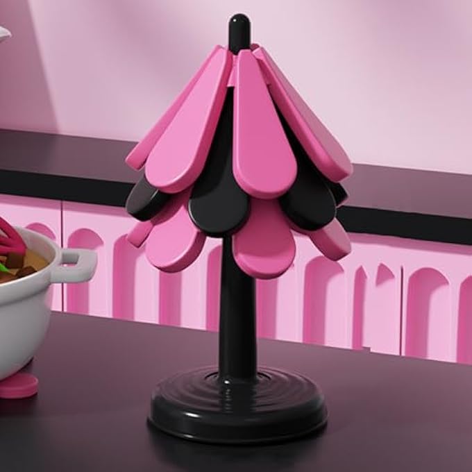 ريحني حامل ثلاثي على شكل شجرة للأواني ومضاد للحروق، وحامل لطاولة الطعام، وحامل لإبريق الشاي، وحامل للأكواب والأوعية والأطباق وأباريق الشاي والمقالي والمطابخ وغرف المعيشة وطهاة المنازل وأصحاب المنازل والفنادق والمطاعم - Image 4