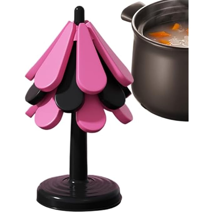 ريحني حامل ثلاثي على شكل شجرة للأواني ومضاد للحروق، وحامل لطاولة الطعام، وحامل لإبريق الشاي، وحامل للأكواب والأوعية والأطباق وأباريق الشاي والمقالي والمطابخ وغرف المعيشة وطهاة المنازل وأصحاب المنازل والفنادق والمطاعم - Image 2