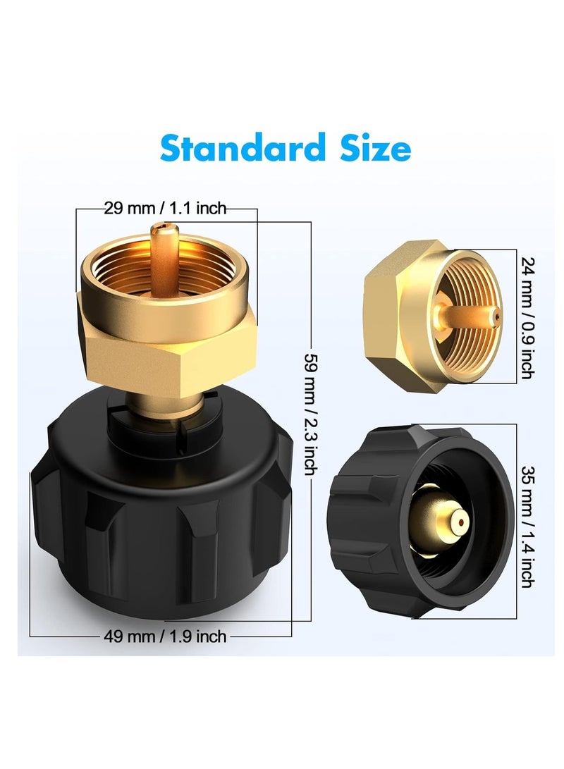 SOLARAE Propane Refill Adapter for 1 lb Tanks - Easily Fill 1lb from 20lb, LP Gas Cylinder Tank Coupler - Fits QCC1/Type1 Propane Tanks and Disposable Cylinders - Image 4