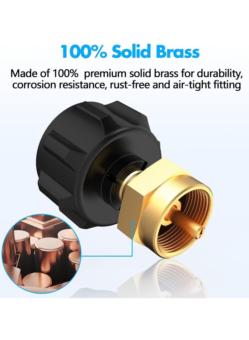 SOLARAE Propane Refill Adapter for 1 lb Tanks - Easily Fill 1lb from 20lb, LP Gas Cylinder Tank Coupler - Fits QCC1/Type1 Propane Tanks and Disposable Cylinders - Image 3