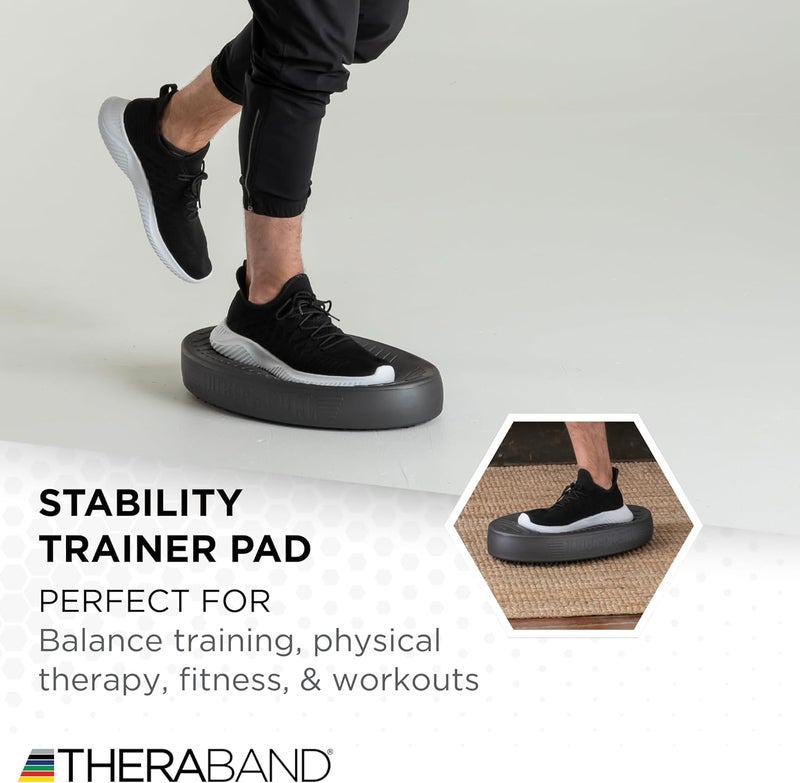 TheraBand Balance and Stability Trainer - Black Inflatable Pad, Extra Soft, Advanced Level 1 - Image 5