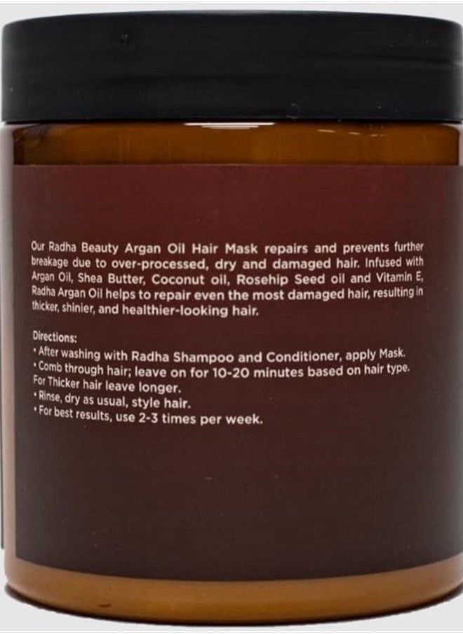Radha beauty Argan Oil Hair Mask 8 oz. - Intense Hydrating Repair Formula with 100% Organic Argan Oil, Coconut Oil, and Aloe Vera…  - Image 4