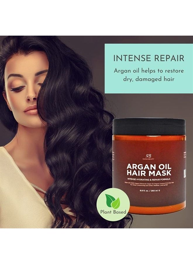 Radha beauty Argan Oil Hair Mask 8 oz. - Intense Hydrating Repair Formula with 100% Organic Argan Oil, Coconut Oil, and Aloe Vera…  - Image 3