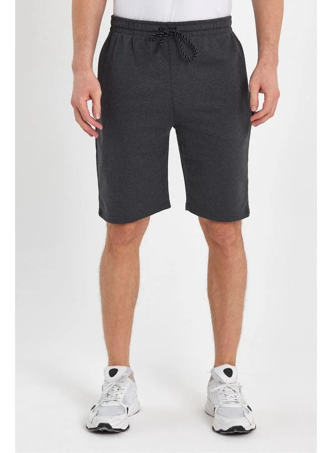Mmetalic Regular Fit Men’s 2-Pack Black-Anthracite Shorts with Side Pockets and a Relaxed Cut.