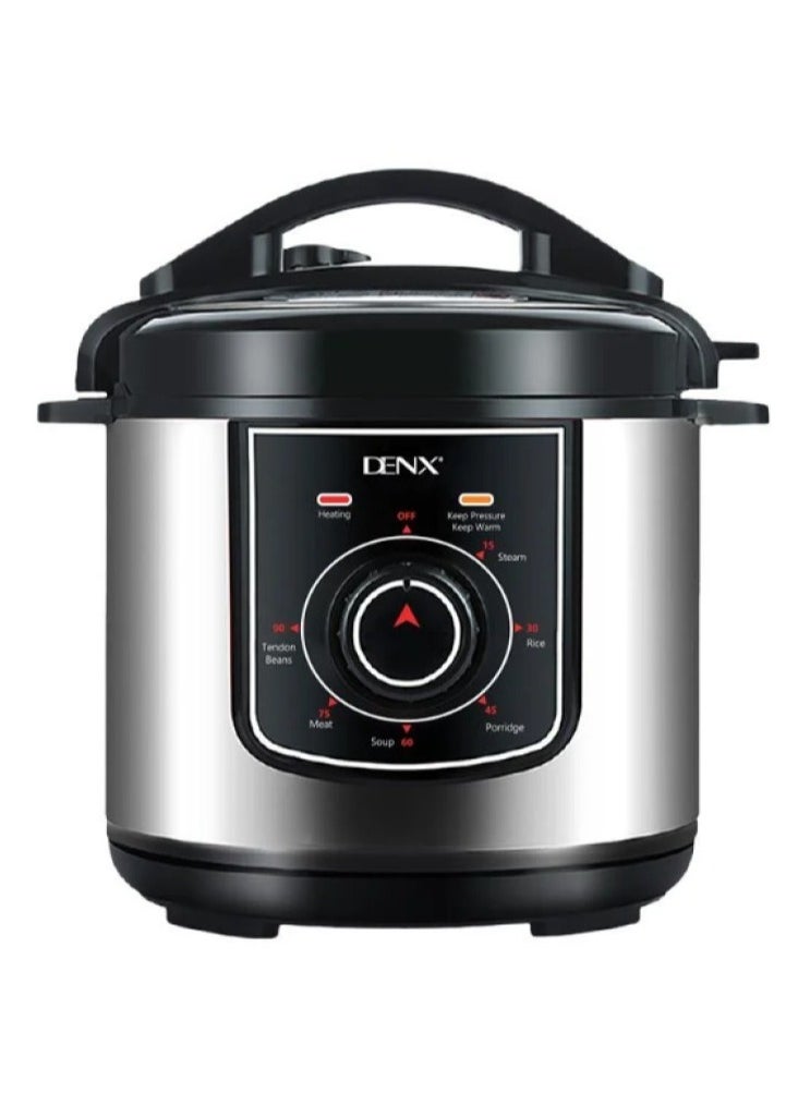 Denx Digital Electric Pressure Cooker Stainless Steel Body Touch Programmable 6L Capacity 1000 Watts - Image 1