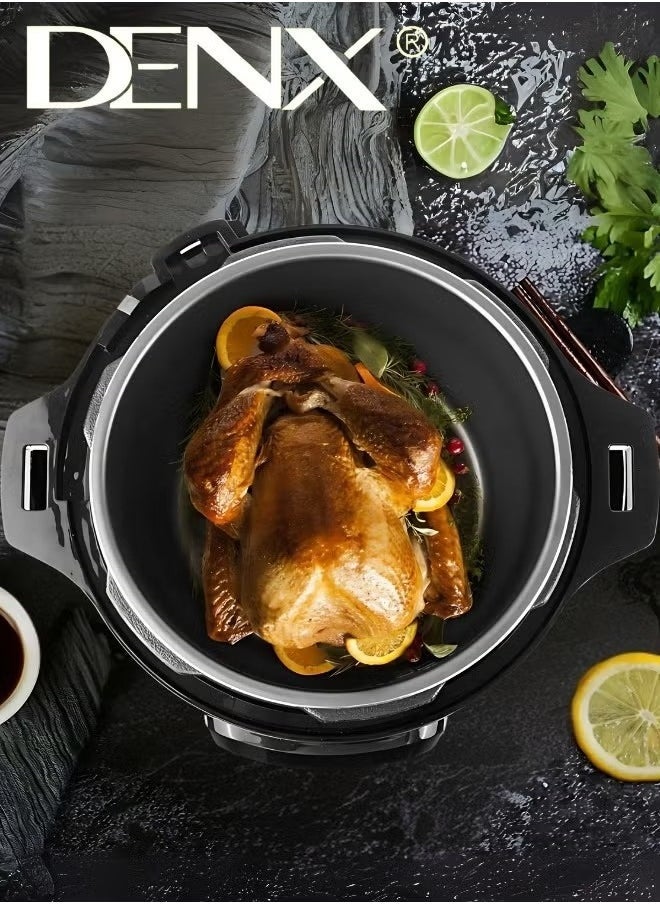 Denx Digital Electric Pressure Cooker Stainless Steel Body Touch Programmable 6L Capacity 1000 Watts - Image 2