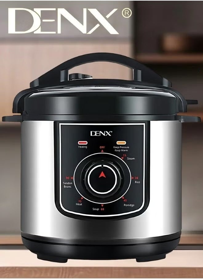 Denx Digital Electric Pressure Cooker Stainless Steel Body Touch Programmable 6L Capacity 1000 Watts - Image 4