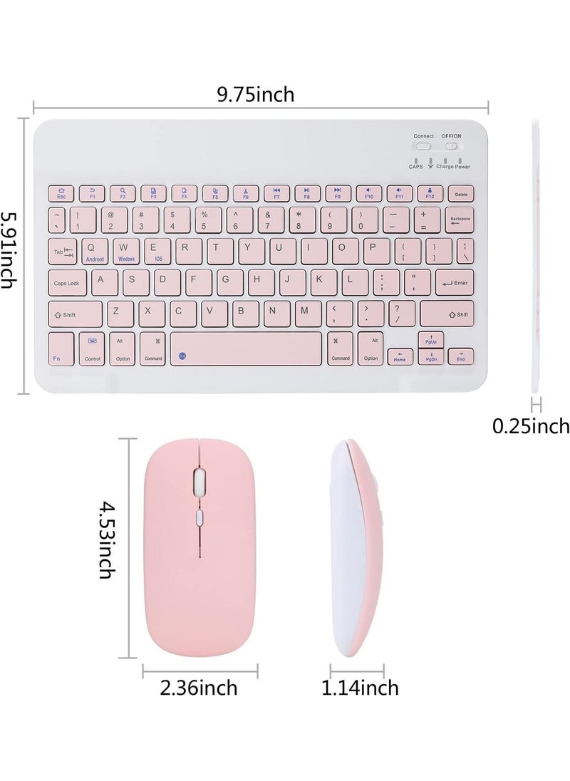 Valkyrie Bluetooth Ios Ipad Android Windows Compatible Keyboard Mouse Set - Silent - Rechargeable - Combo - Ultra Thin - Turkish - Wireless Pink  - Image 3