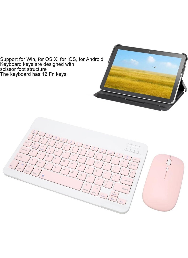 Valkyrie Bluetooth Ios Ipad Android Windows Compatible Keyboard Mouse Set - Silent - Rechargeable - Combo - Ultra Thin - Turkish - Wireless Pink  - Image 4