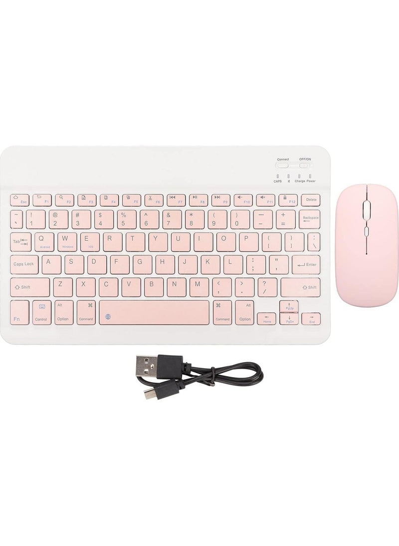 Valkyrie Bluetooth Ios Ipad Android Windows Compatible Keyboard Mouse Set - Silent - Rechargeable - Combo - Ultra Thin - Turkish - Wireless Pink  - Image 5