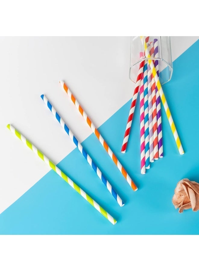 4basix Biodegradable Paper Straws Pack of 100 Red Disposable Drinking Straw - Image 4