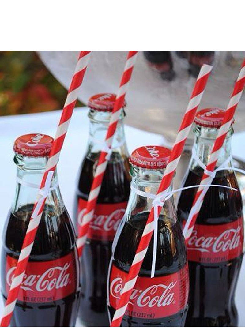 4basix Biodegradable Paper Straws Pack of 100 Red Disposable Drinking Straw - Image 3