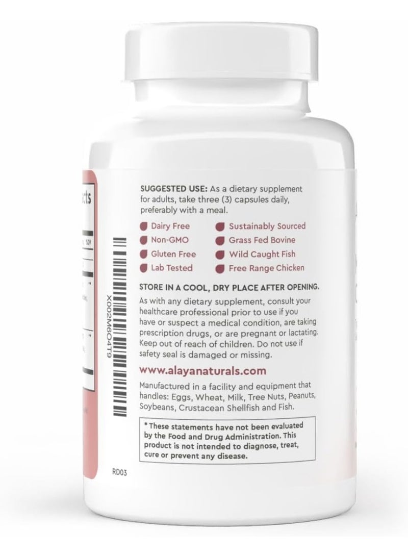 Alaya Multi Collagen Capsules – Type I, II, III, V & X with MSM, Glucosamine & Chondroitin, 120 Capsules - Image 5