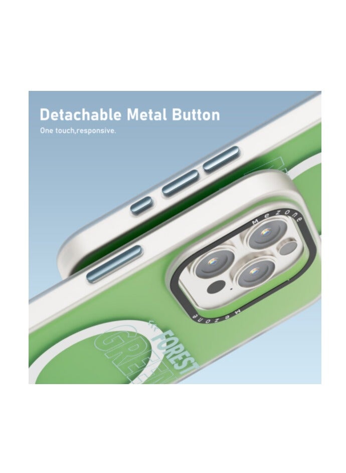 Mezone Memory iPhone 14 Pro MagSafe Case, Shockproof & Anti-Yellowing Phone Case Reinforced Corners with Airguard, Green - Image 5