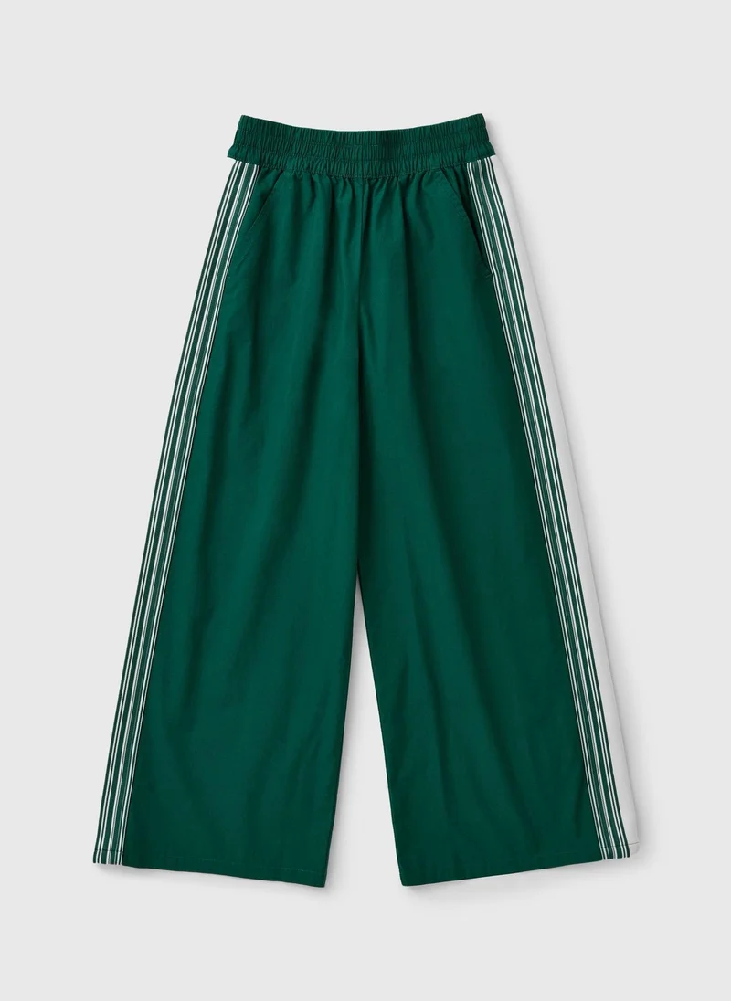 Matalan Girls Green Side Stripe Track Pants