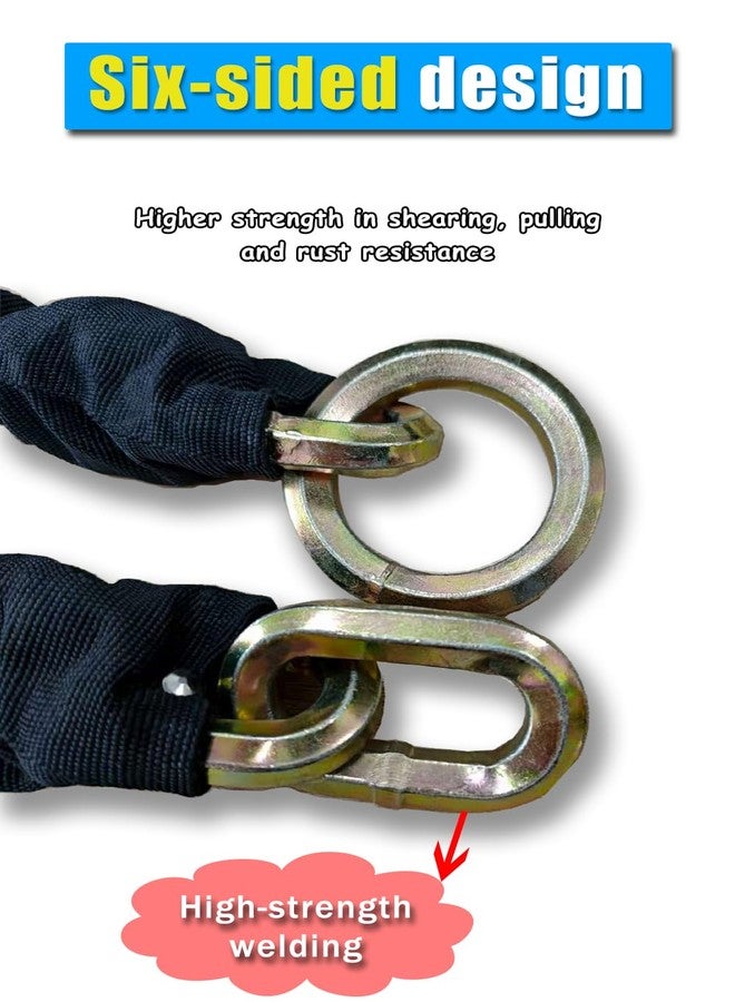 Ribowri Heavy Duty Cut Proof Security Chain 2.6ft x 1/2 "Hardened Steel Cut Proof Lock for Motorcycles Trailers Gates Garage Anti Theft Security Chain【0.8m*12mm】 - Image 3