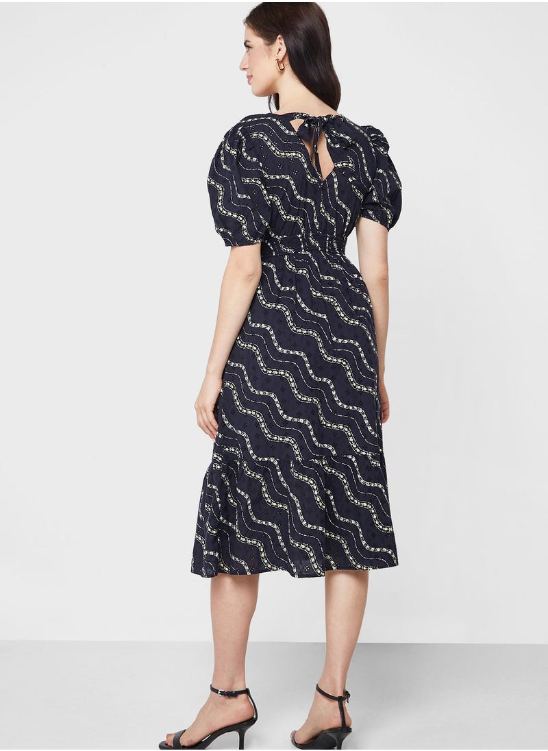 VERO MODA - Tie Detail Tiered Dress - Image 1