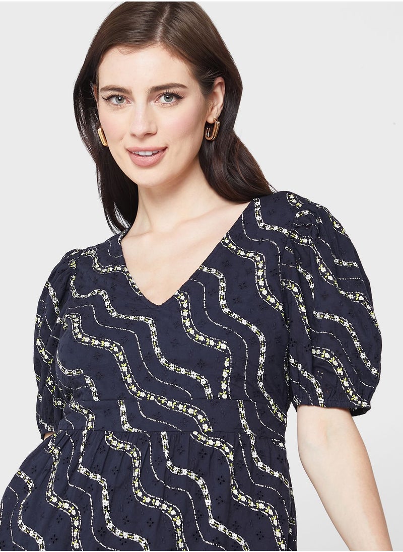 VERO MODA - Tie Detail Tiered Dress - Image 1