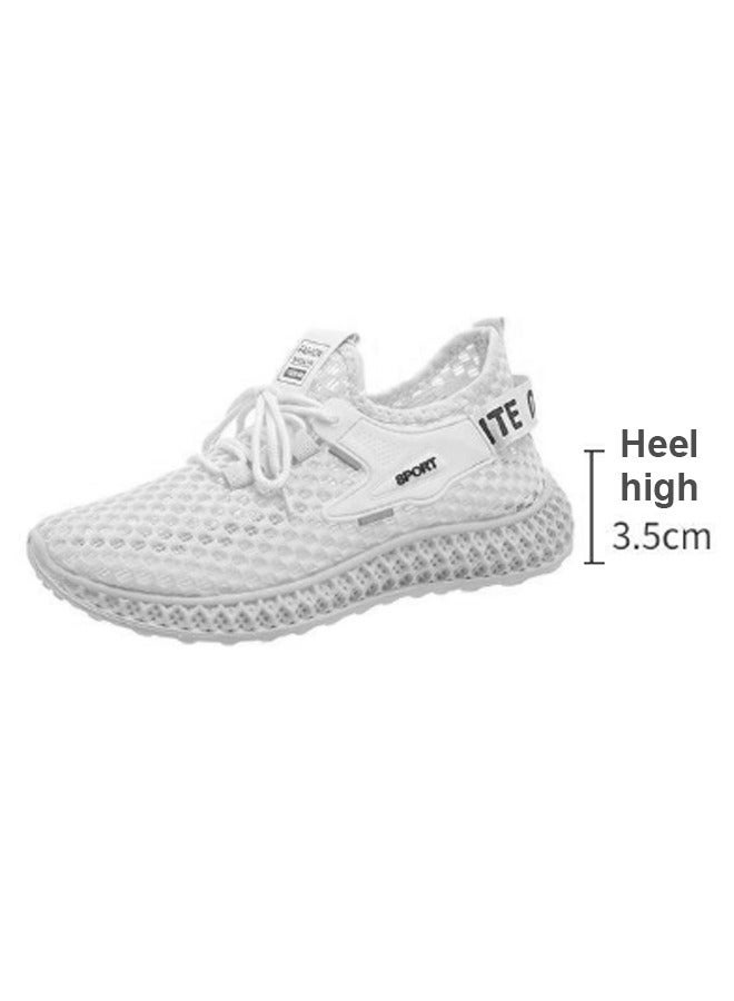 general Hollow Mesh Sneakers for Men and Women - Summer Casual Breathable Thin Athletic Shoes with Soft Bottom for Running, Couple Style Flying Woven Sports Shoes - Image 2