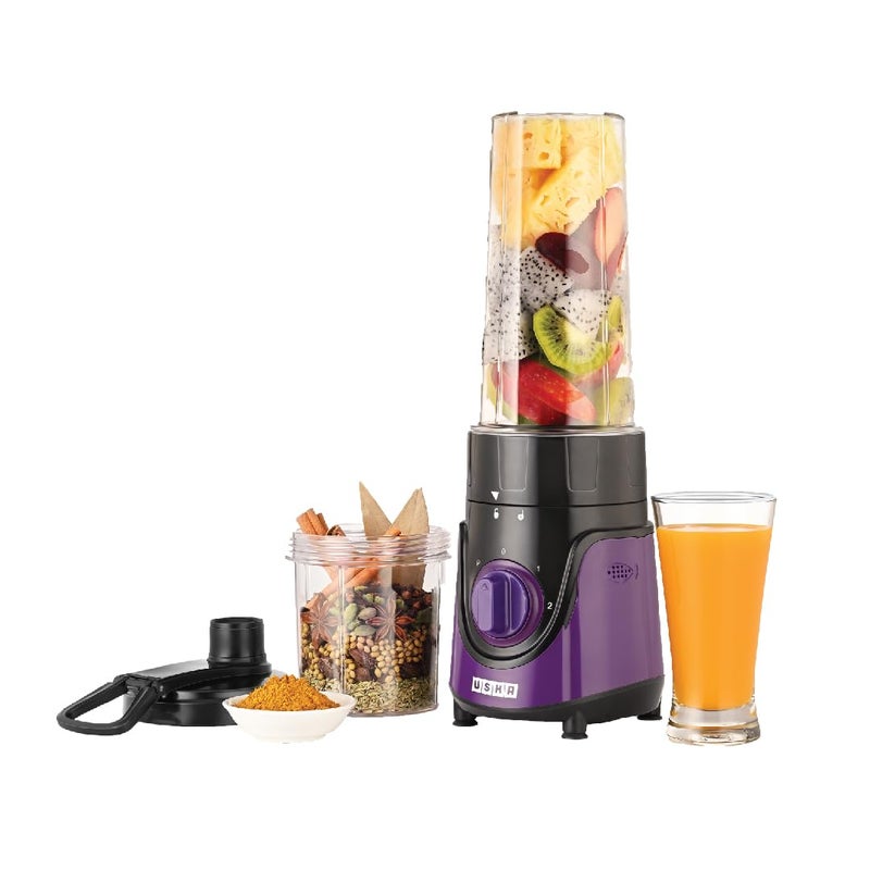USHA Blender Nutrimagna | 350W| On the Go Blender| Stainless steel blades| Spill proof spout and store lid | 2 speed and pulse operation | Lavender - Image 3