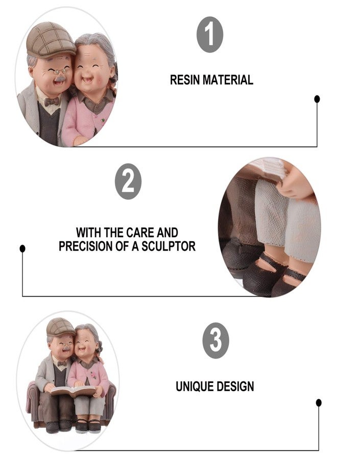 BESPORTBLE Loving Elderly Couple Miniature Figurines Grandparents Parents Statue Resin Couple Ornaments for Valentines Day Wedding Anniversary - Image 5